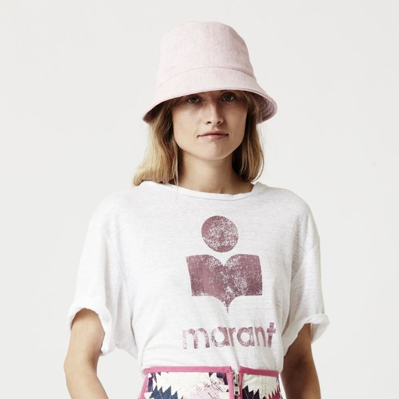ISABEL MARANT | Haley Bucket Hat (Light Pink) - Picture 4 of 7